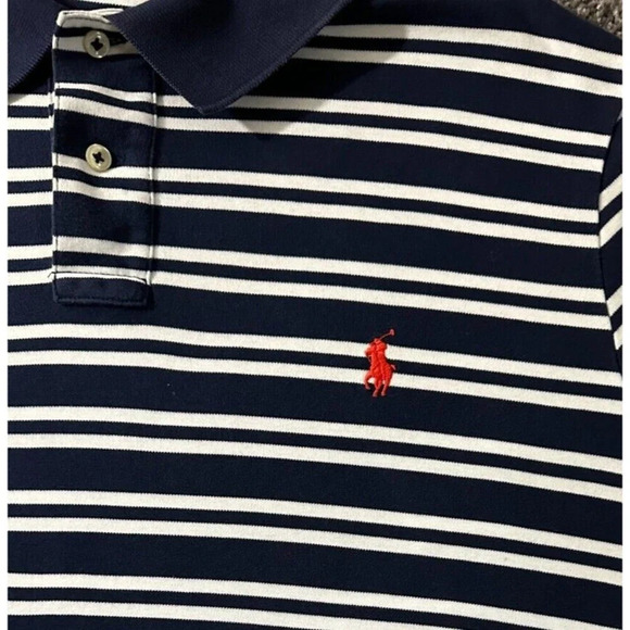 Polo Ralph Lauren Shirt Mens XL Blue Striped Collared Buttoned - Picture 3 of 6